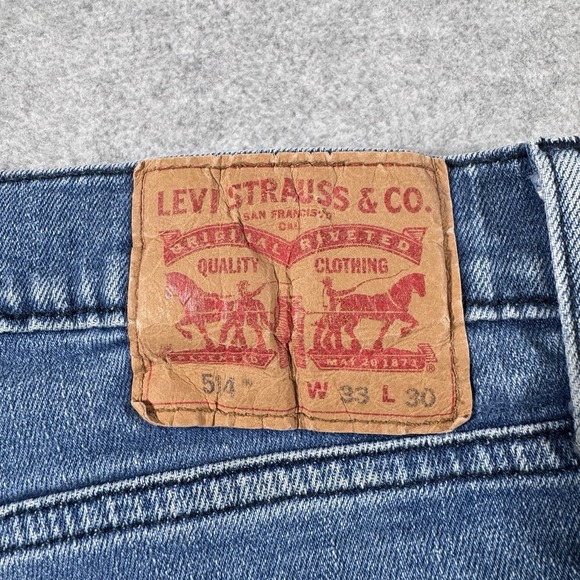 Levi's 514 Mens Jeans 33x30 Straight Leg Faded - Picture 7 of 10